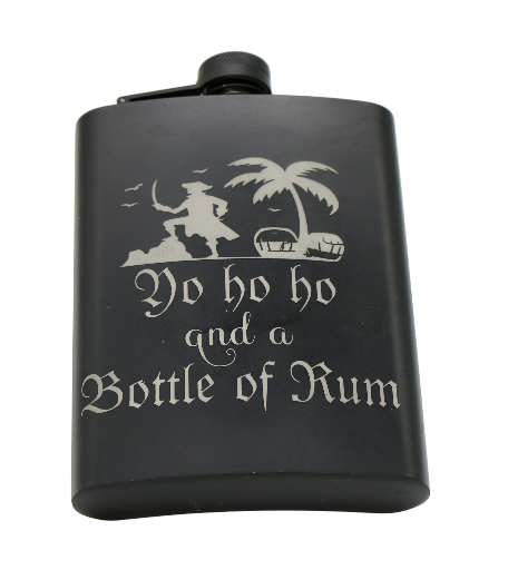 "Yo Ho Ho and a Bottle or Rum" Hip Flask