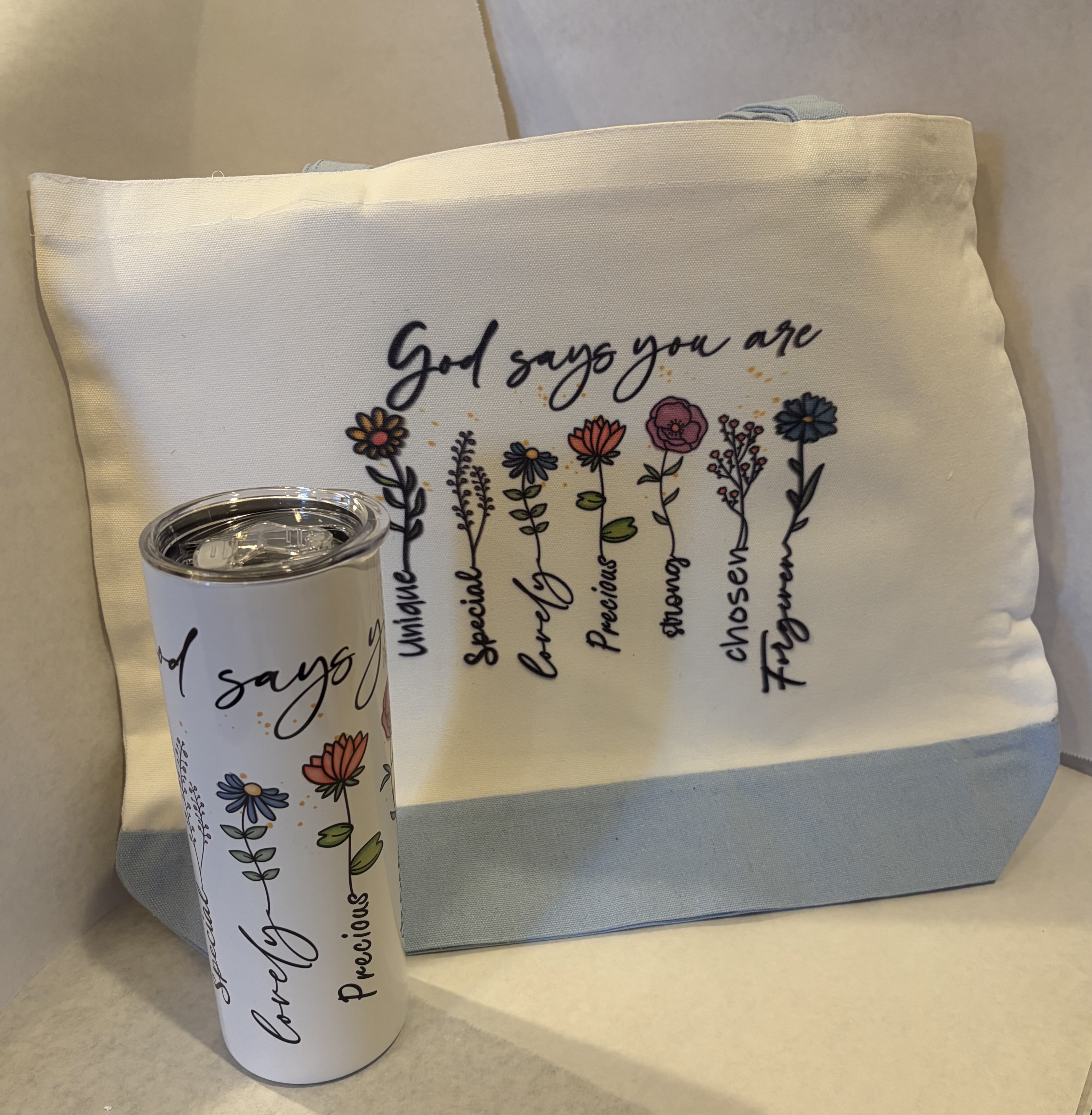 Inspirational Tote & Tumbler Set