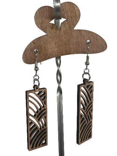Geometric Wooden Earrings