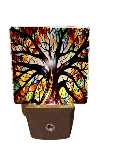 Stained Glass Tree Night Light