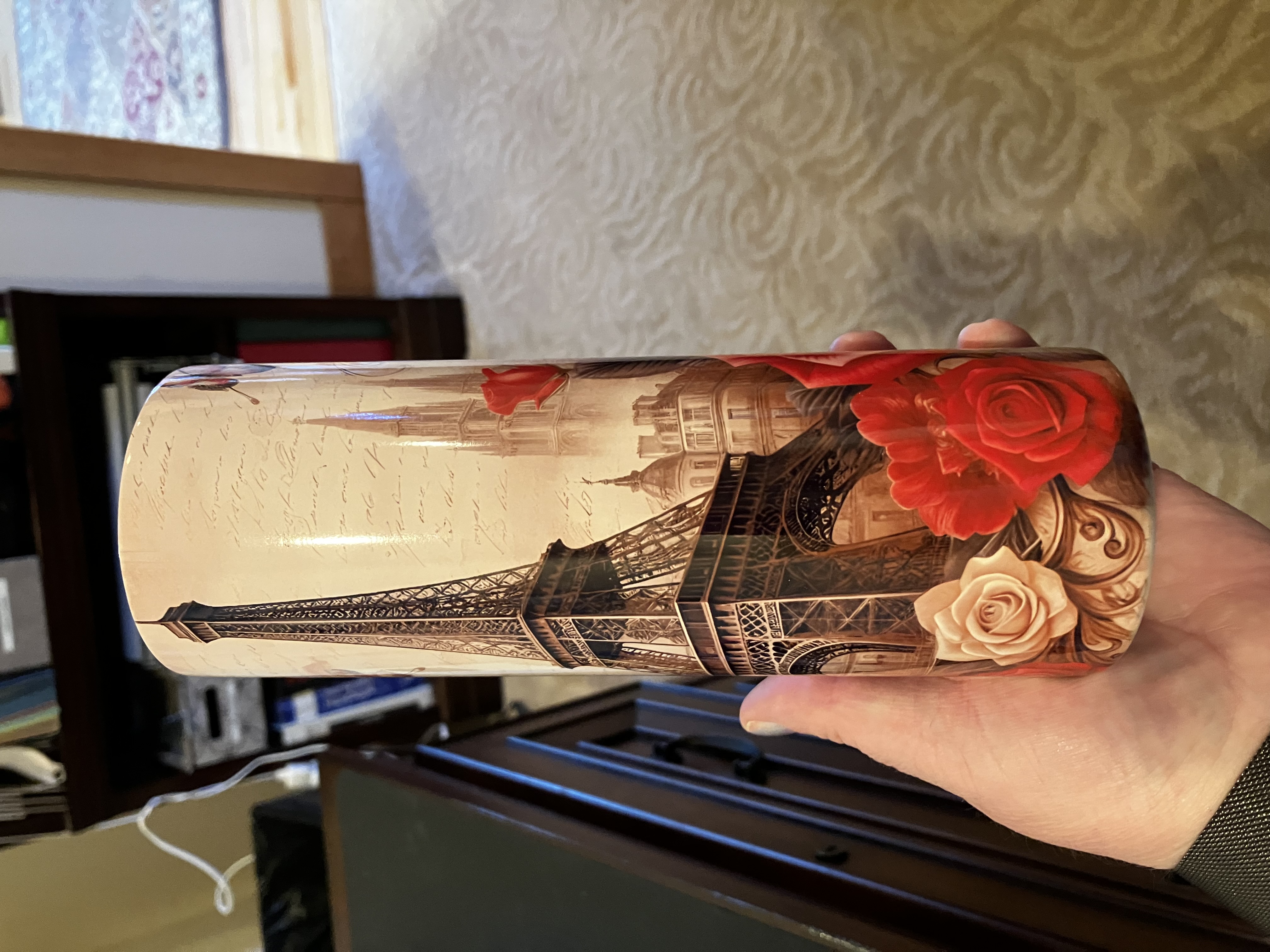 Rose Print Stainless Tumbler