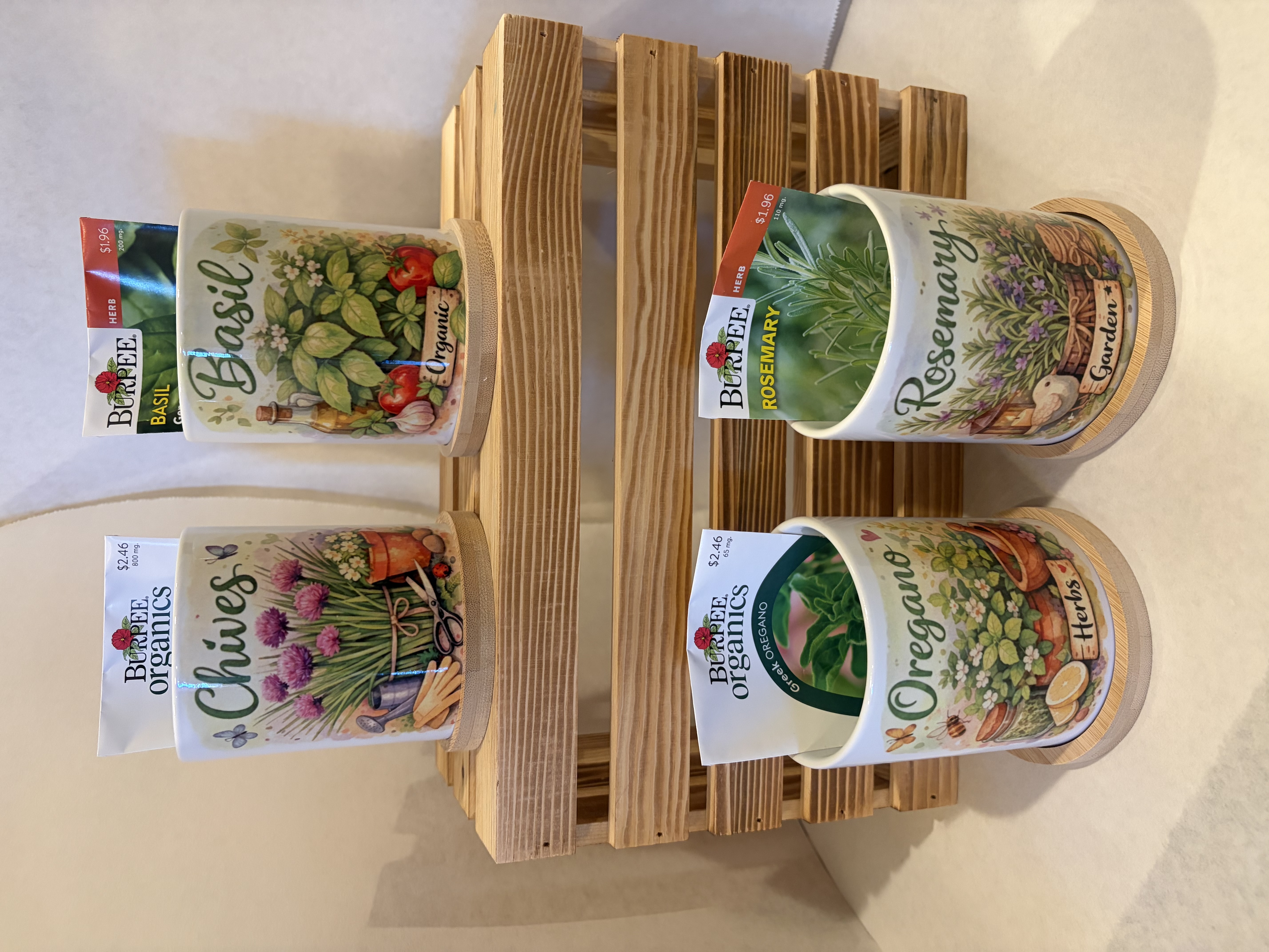 Set of 4 Herb Pots