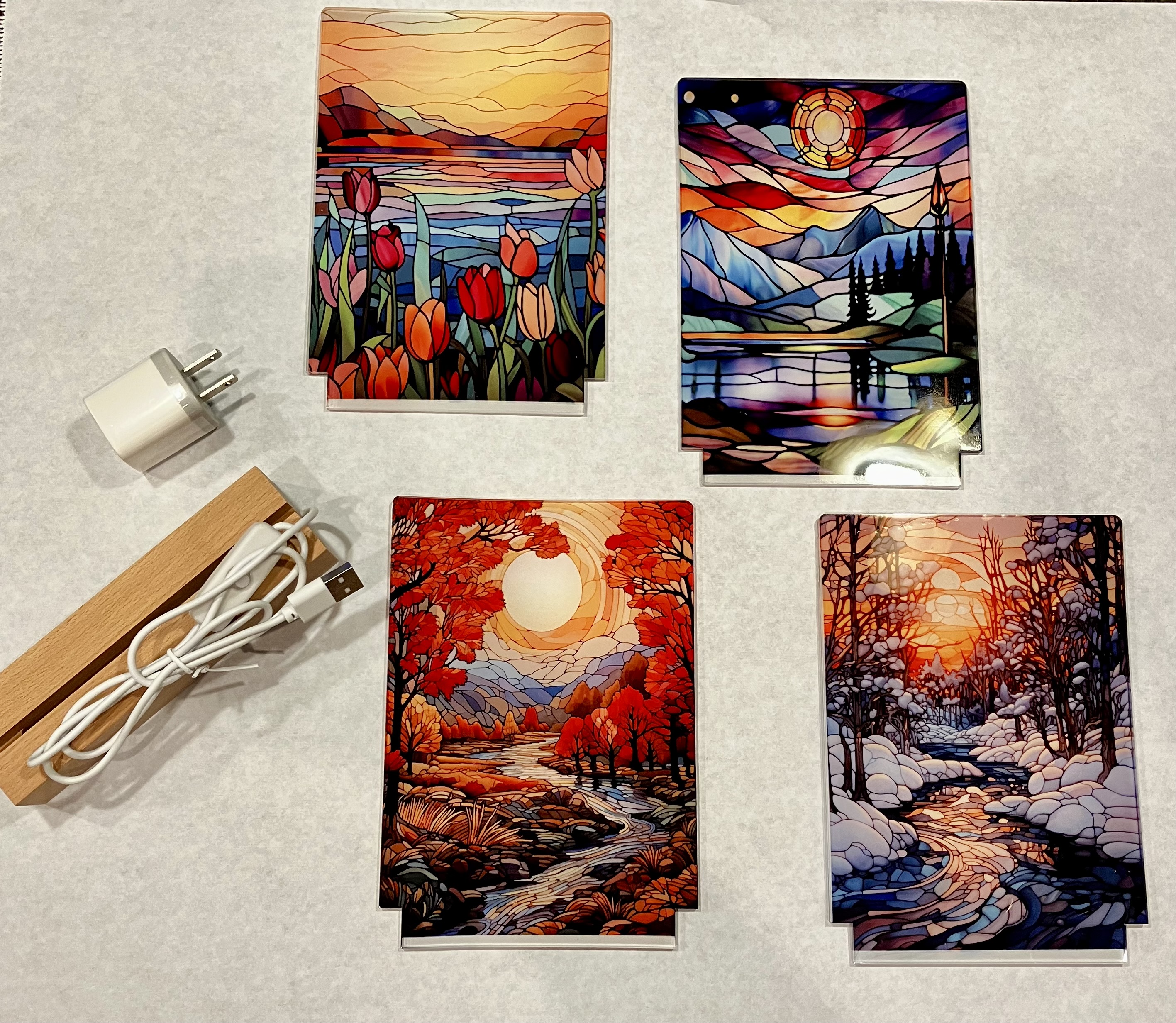 Set of 4 Seasonal Glowscapes