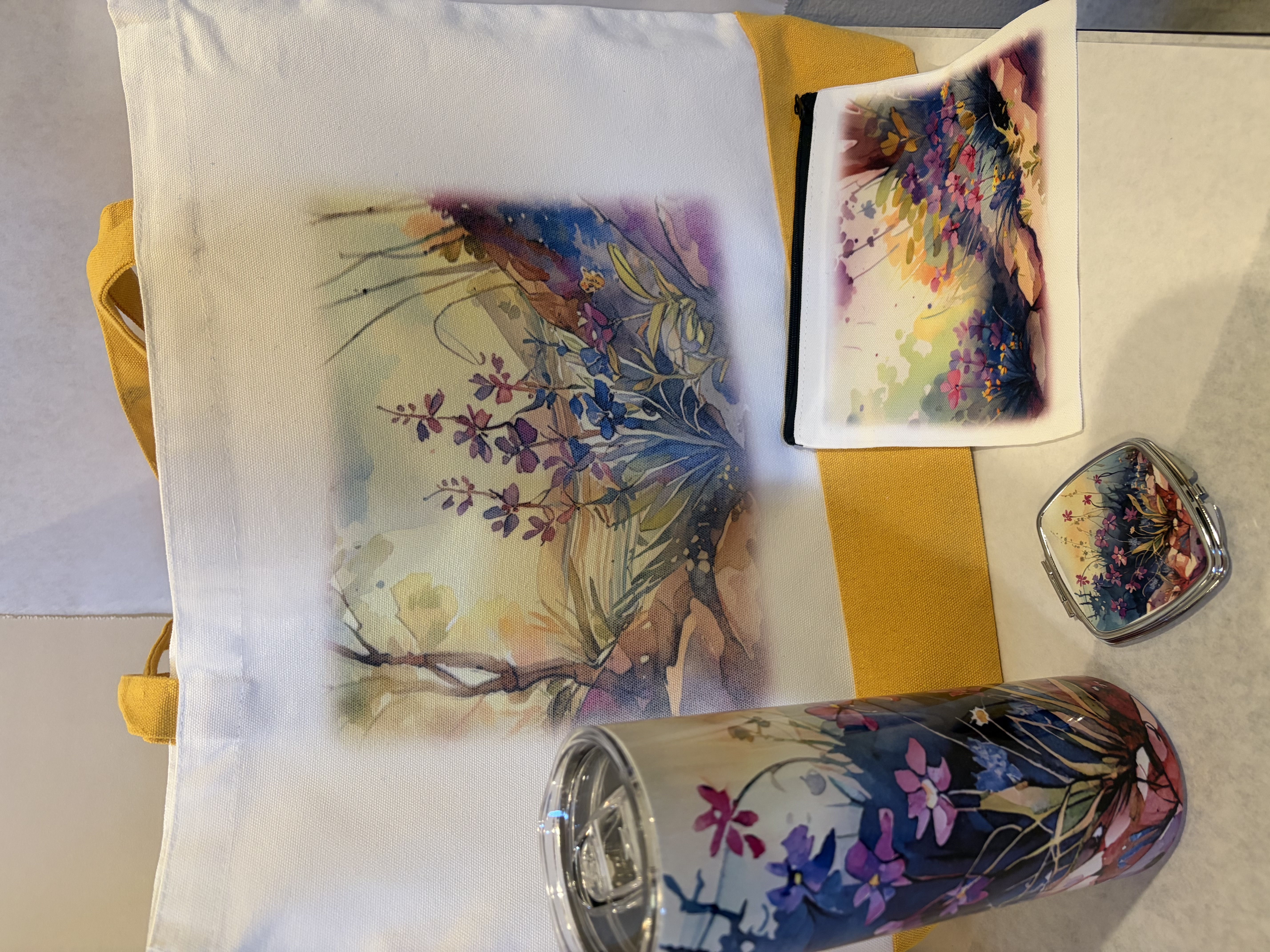 Purple Floral Gift Set