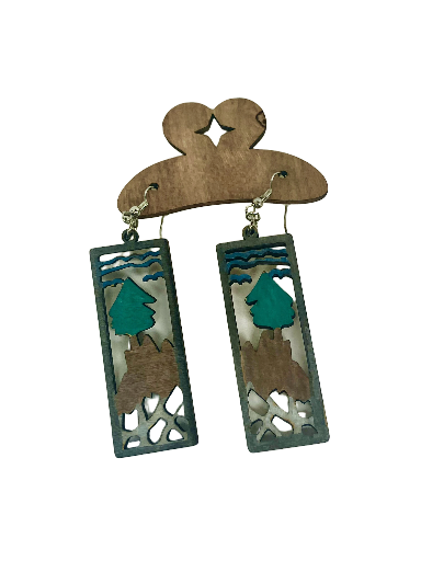 Handcrafted Nature Scene Earrings