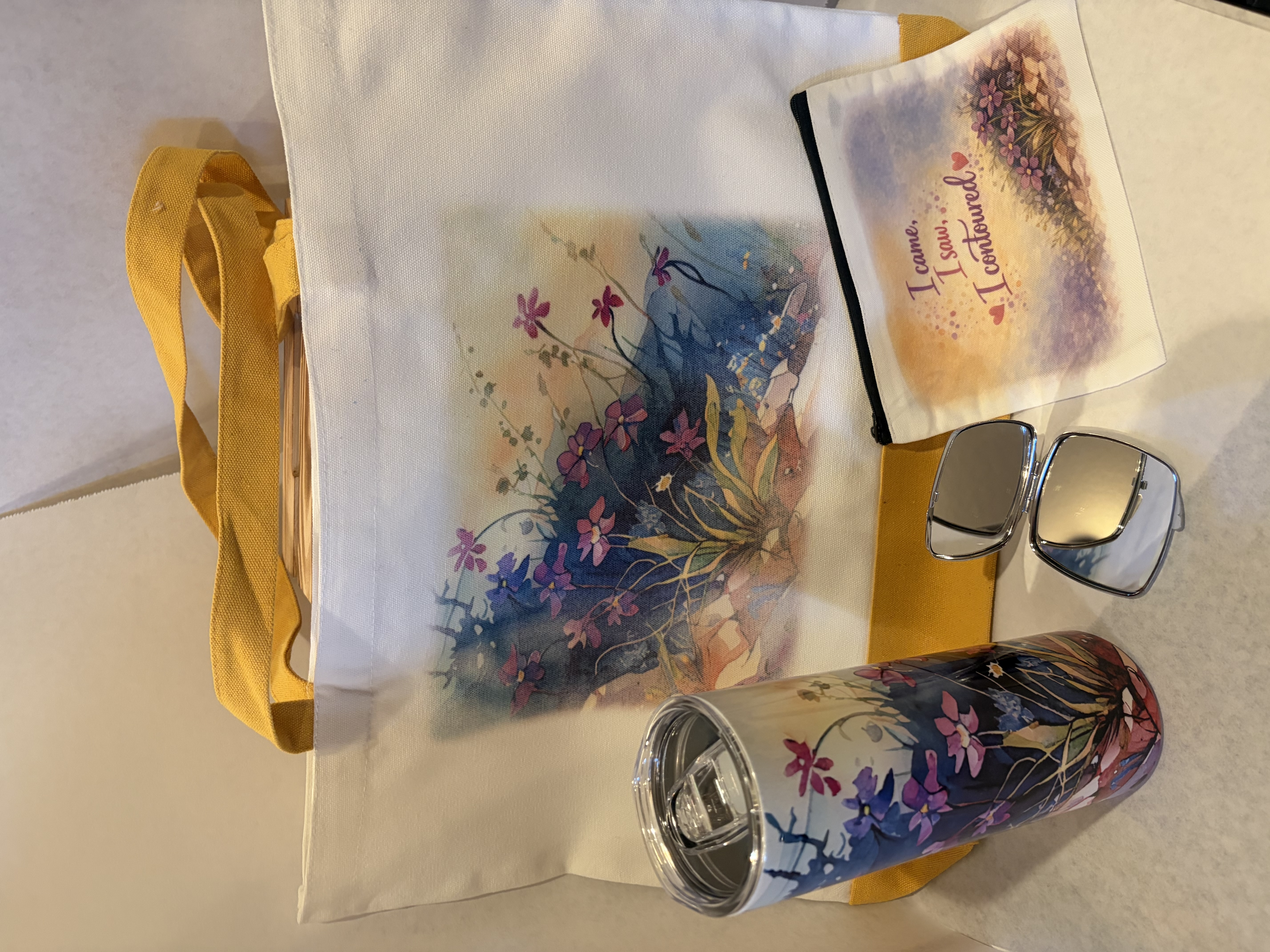 Purple Floral Gift Set