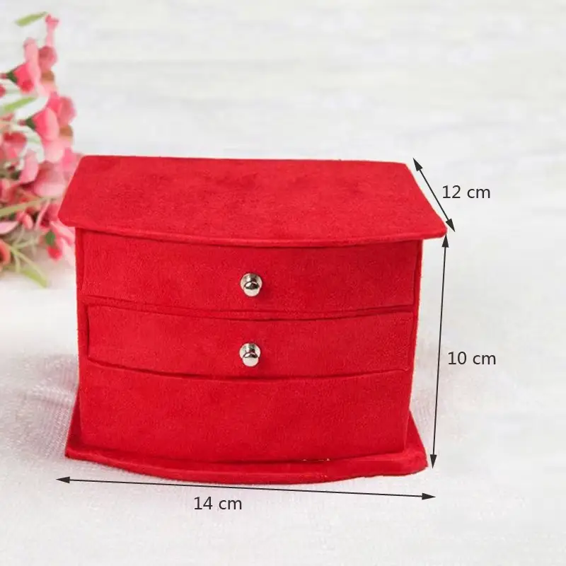 Boîte à Bijoux Velours Rouge Ou Violet