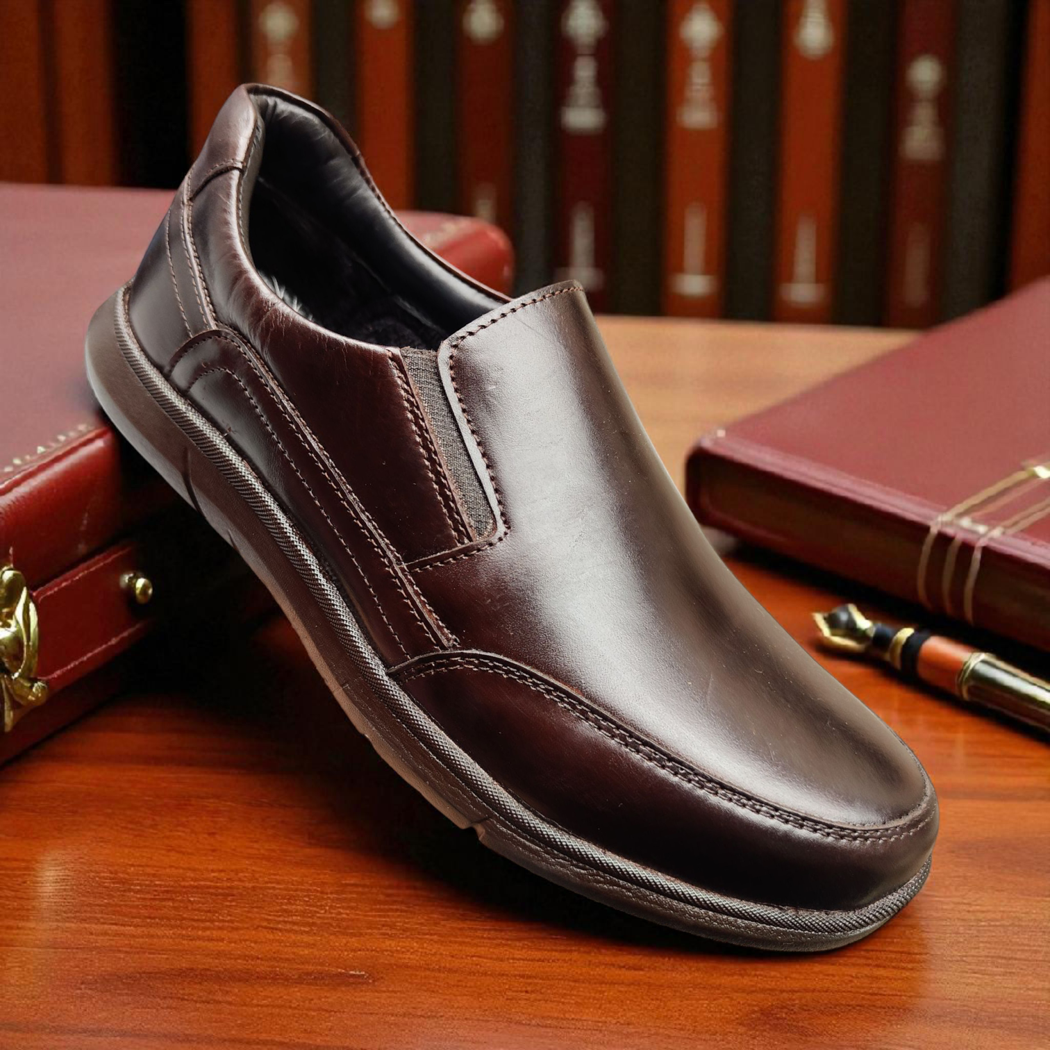 Men's Brown Leather Loafer