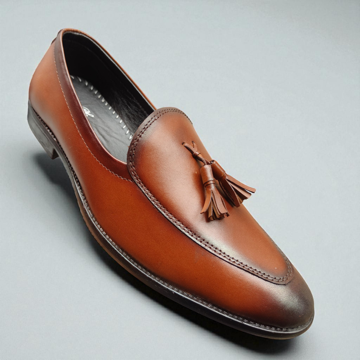 Men's Dark Tan Tassel Loafer