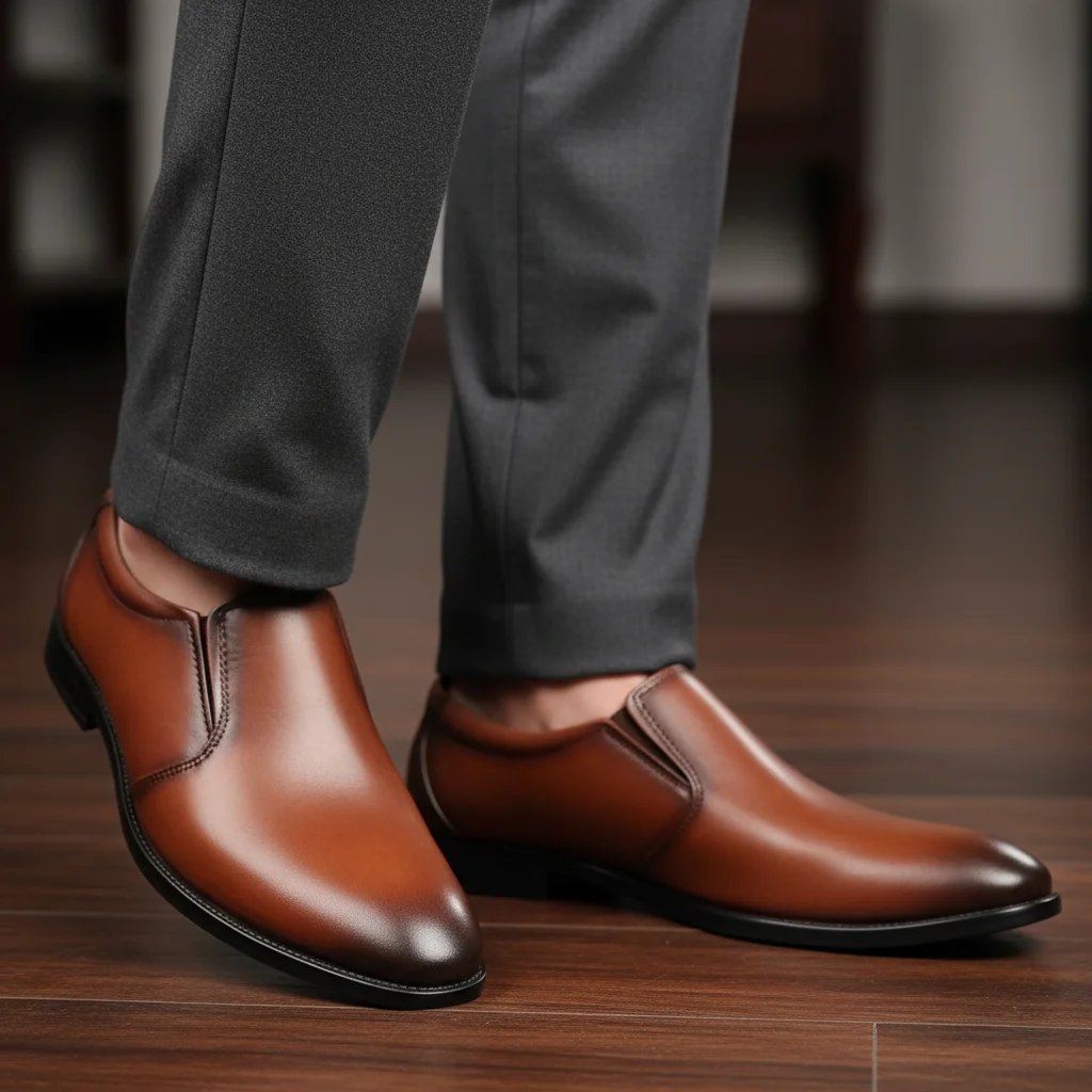 Men's Classic Brown Leather Loafers