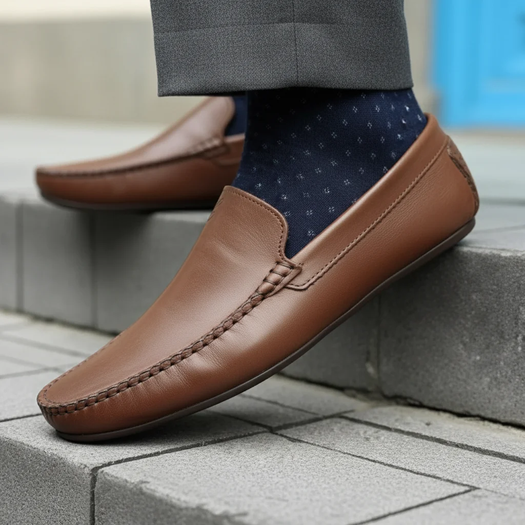 Men's Brown Leather Loafers