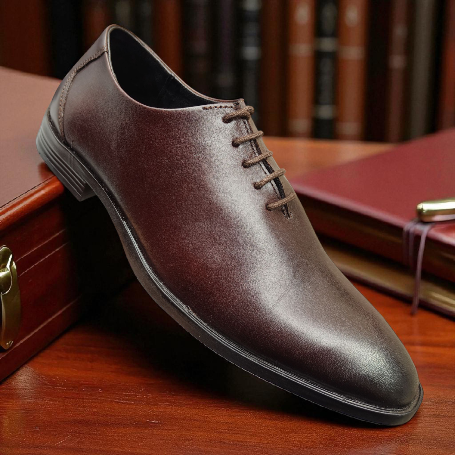 Men's Brown Leather Oxford Shoe