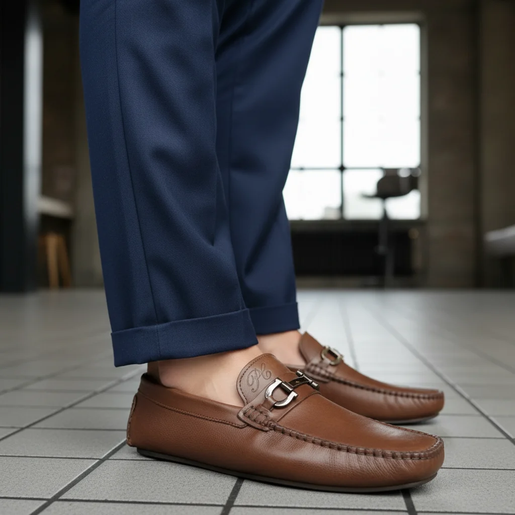 Men's Brown Leather Loafers