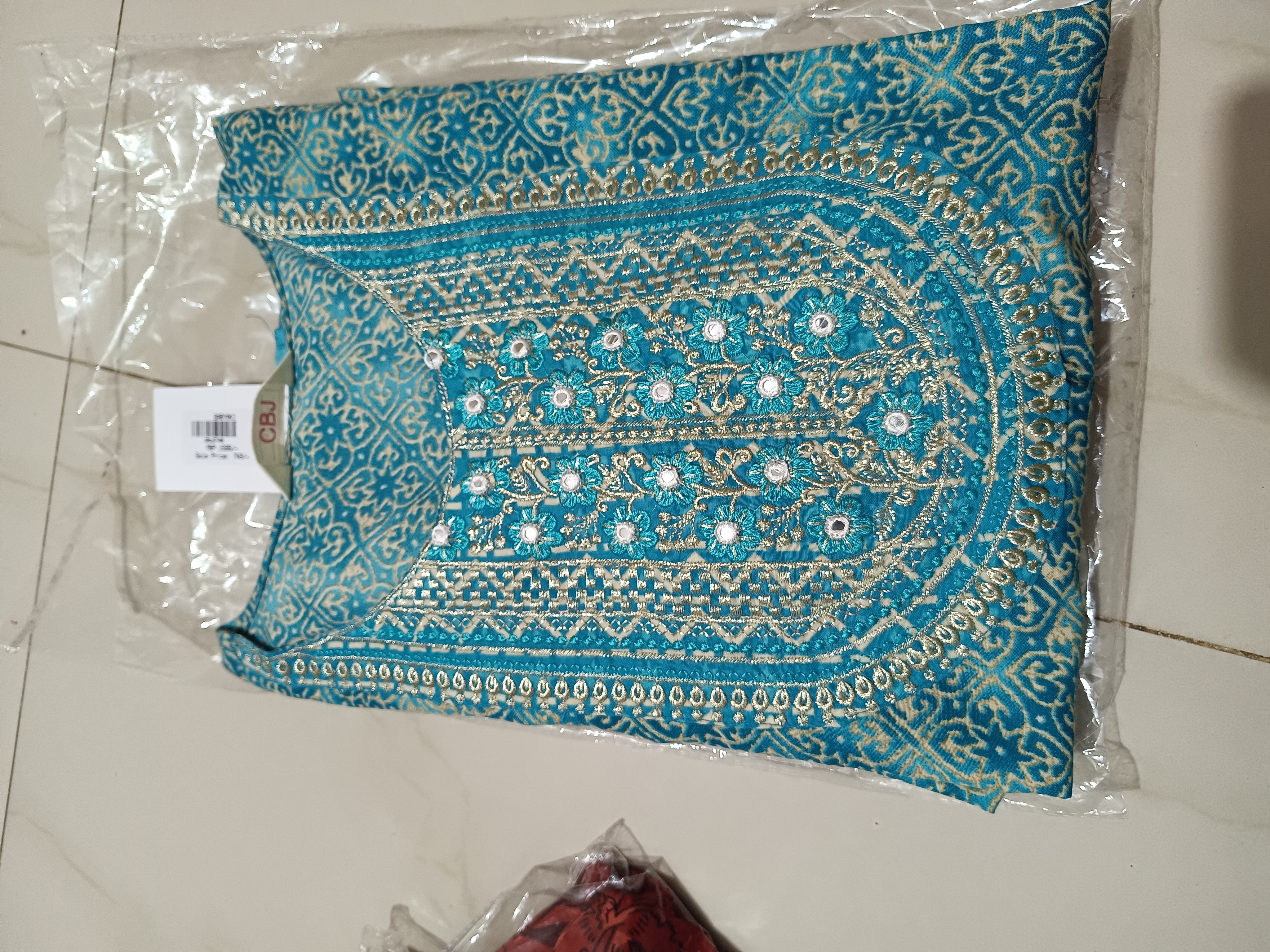 Embroidered Blue Kurti