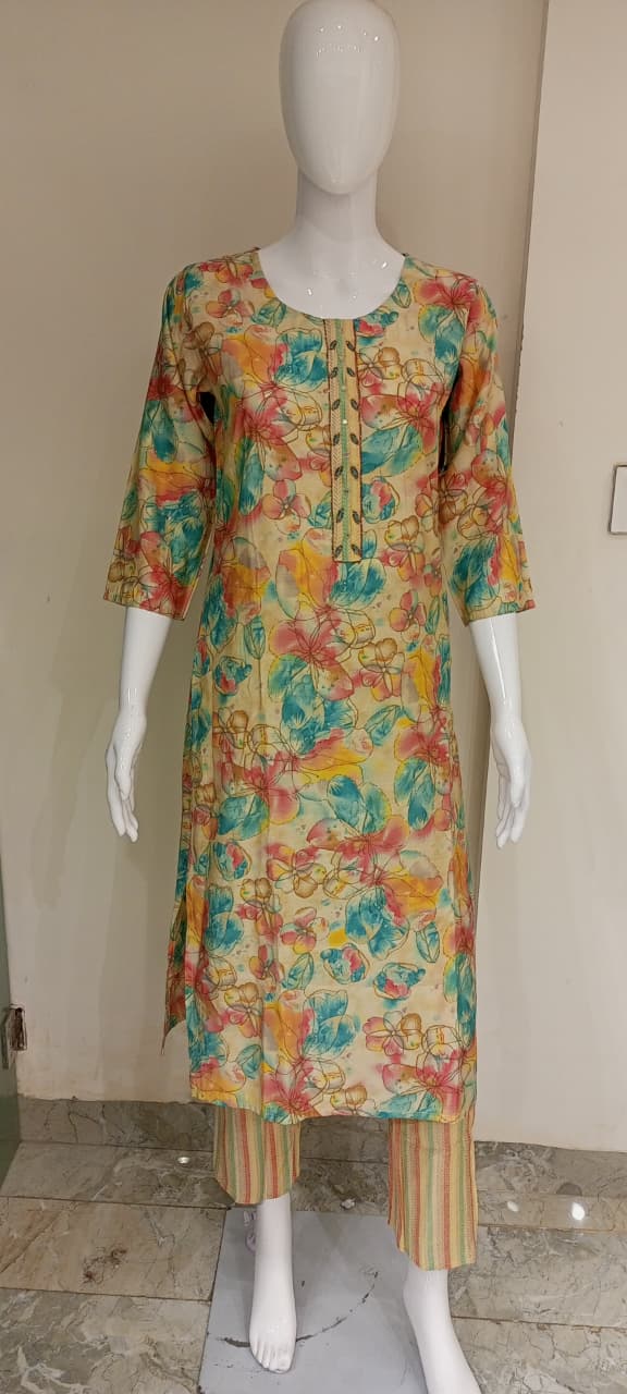 Floral Printed Kurta Set