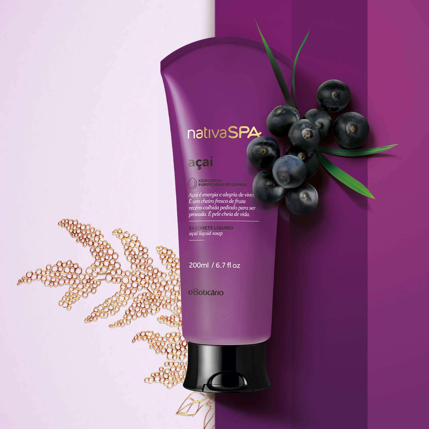 Gel de ducha líquido Açaí 200ml NativaSPA