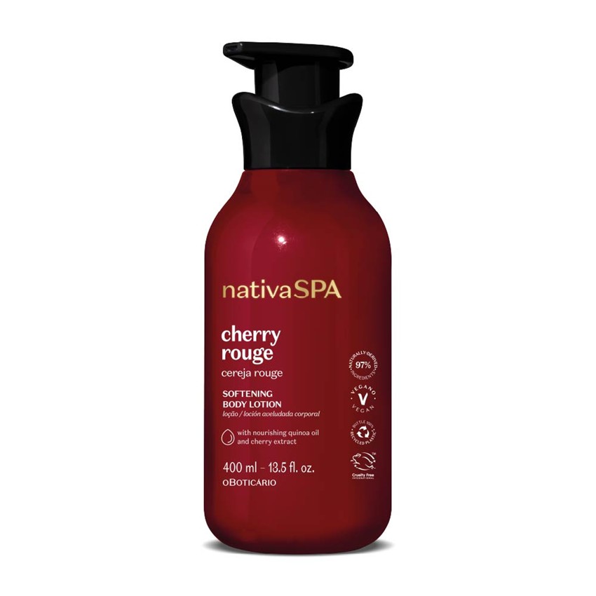 NativaSPA Cereza Rouge Crema Corporal Hidratante NativaSPA 400ml - O Boticário