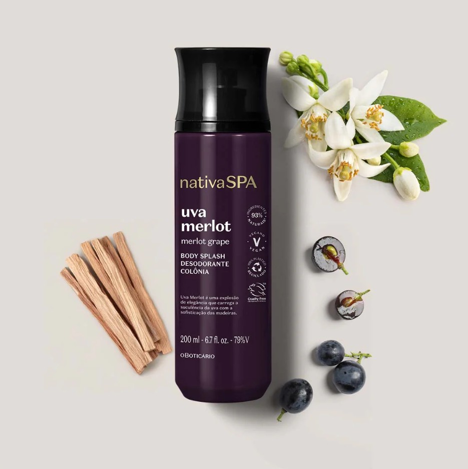 Body Splash Uva Merlot 200ml NativaSPA