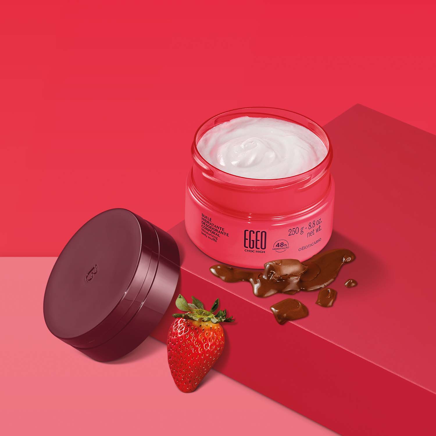 Soufflé Hidratante Corporal EGEO Choc High 250g – Hidratación y Piel Perfumada