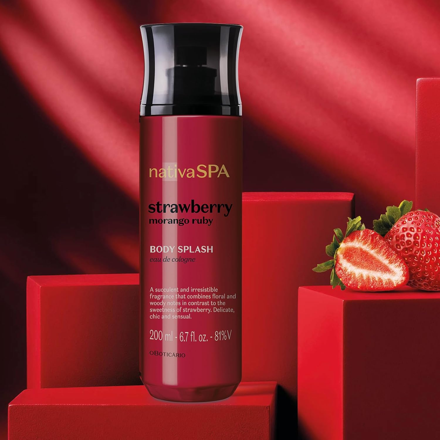 Body Splash Morango Ruby 200ml NativaSPA