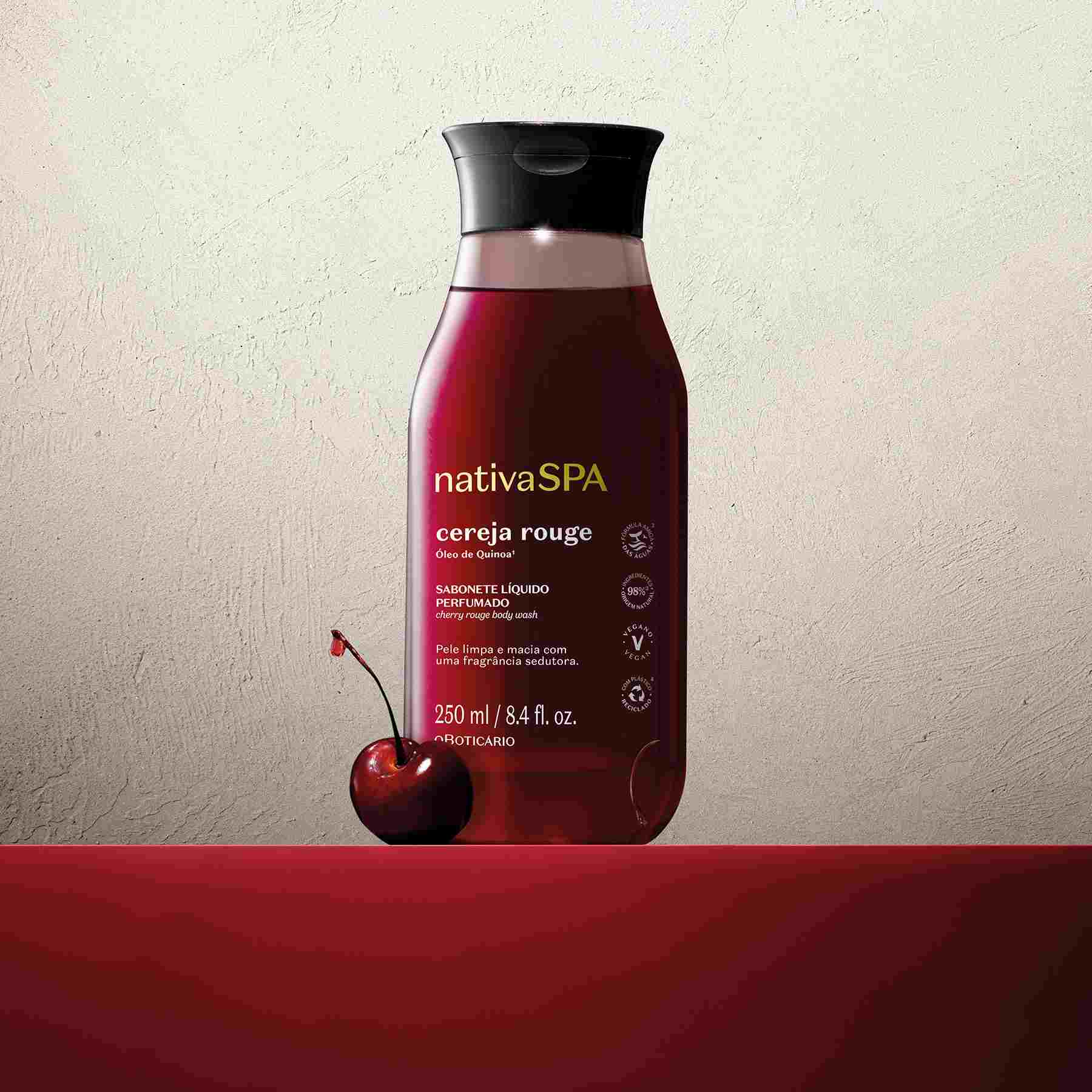 NativaSPA Cereza Rouge Gel de ducha líquido NativaSPA 200ml - O Boticário