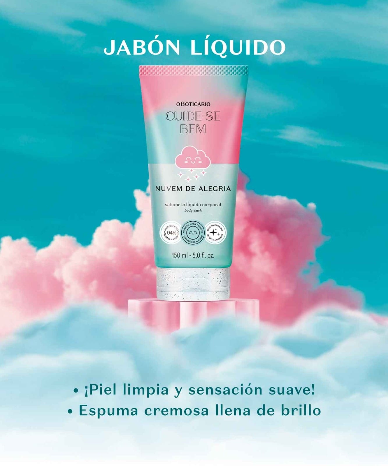 Gel de ducha Nuvem de Alegria 150ml Cuide-se Bem