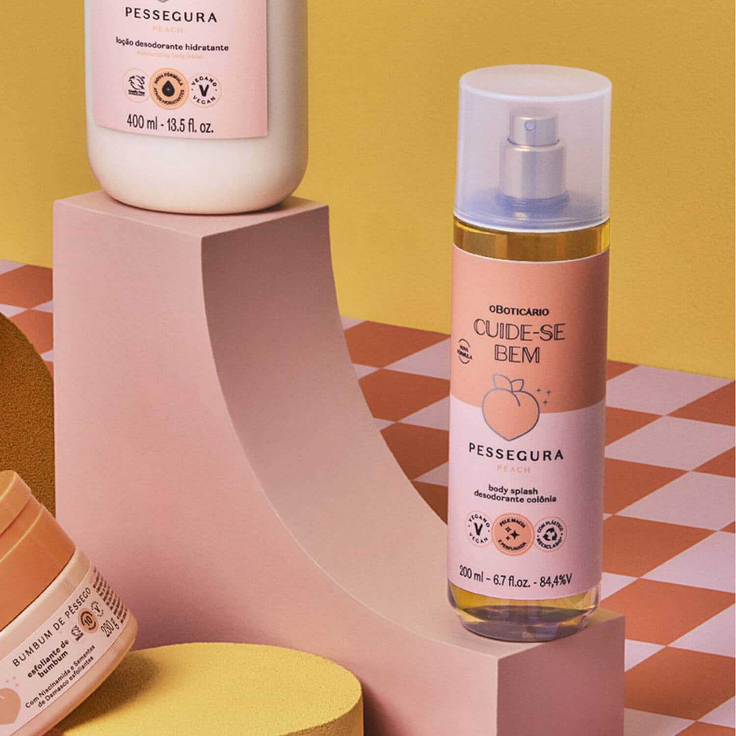 Body Splash Pessegura 200ml Cuide-se Bem 
