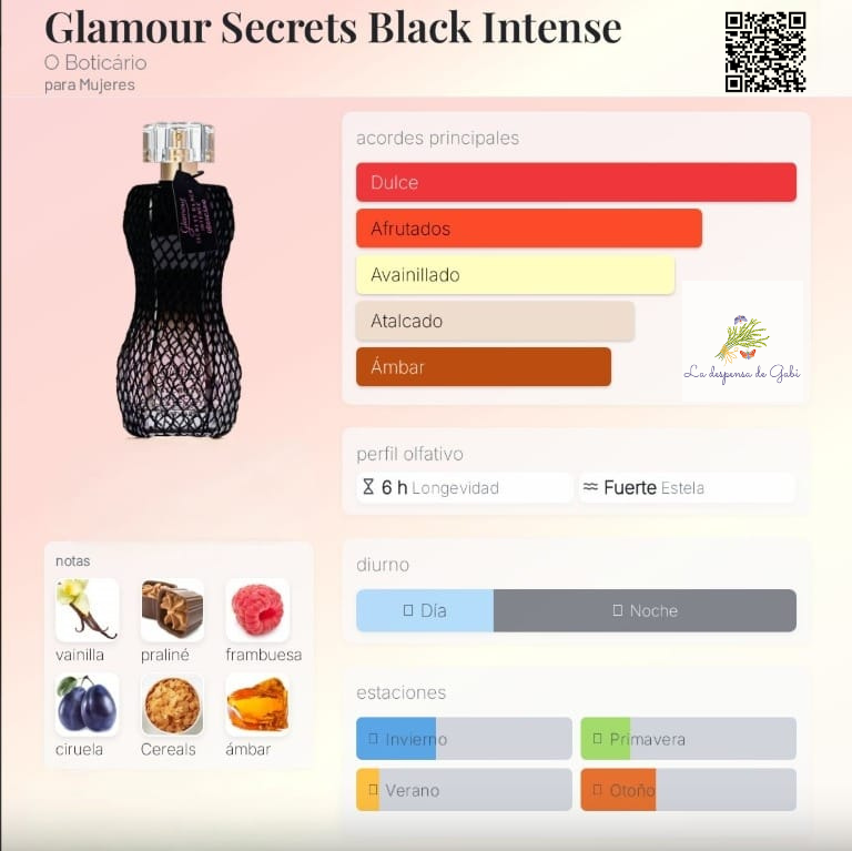  Glamour Secrets Black Intense Eau de Toilette 75ml - O Boticário