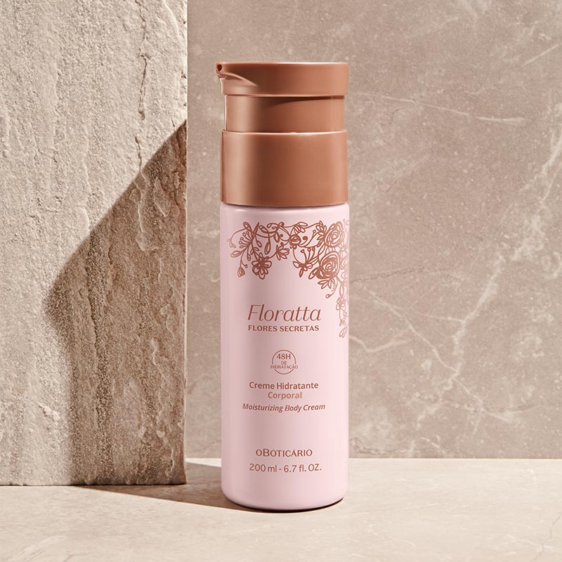 Crema Hidratante Corporal Floratta Flores Secretas 200 g – Hidratación 48 h y aroma floral frutal