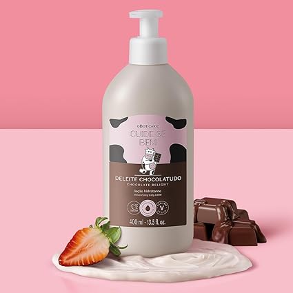 Loción Hidratante Corporal Deleite Chocolatudo 400ml Cuide-se Bem 