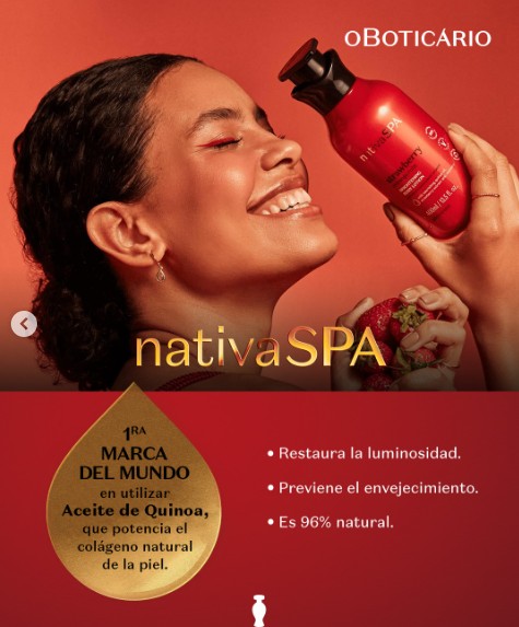 Loción Hidratante Corporal Morango Ruby 400ml NativaSPA