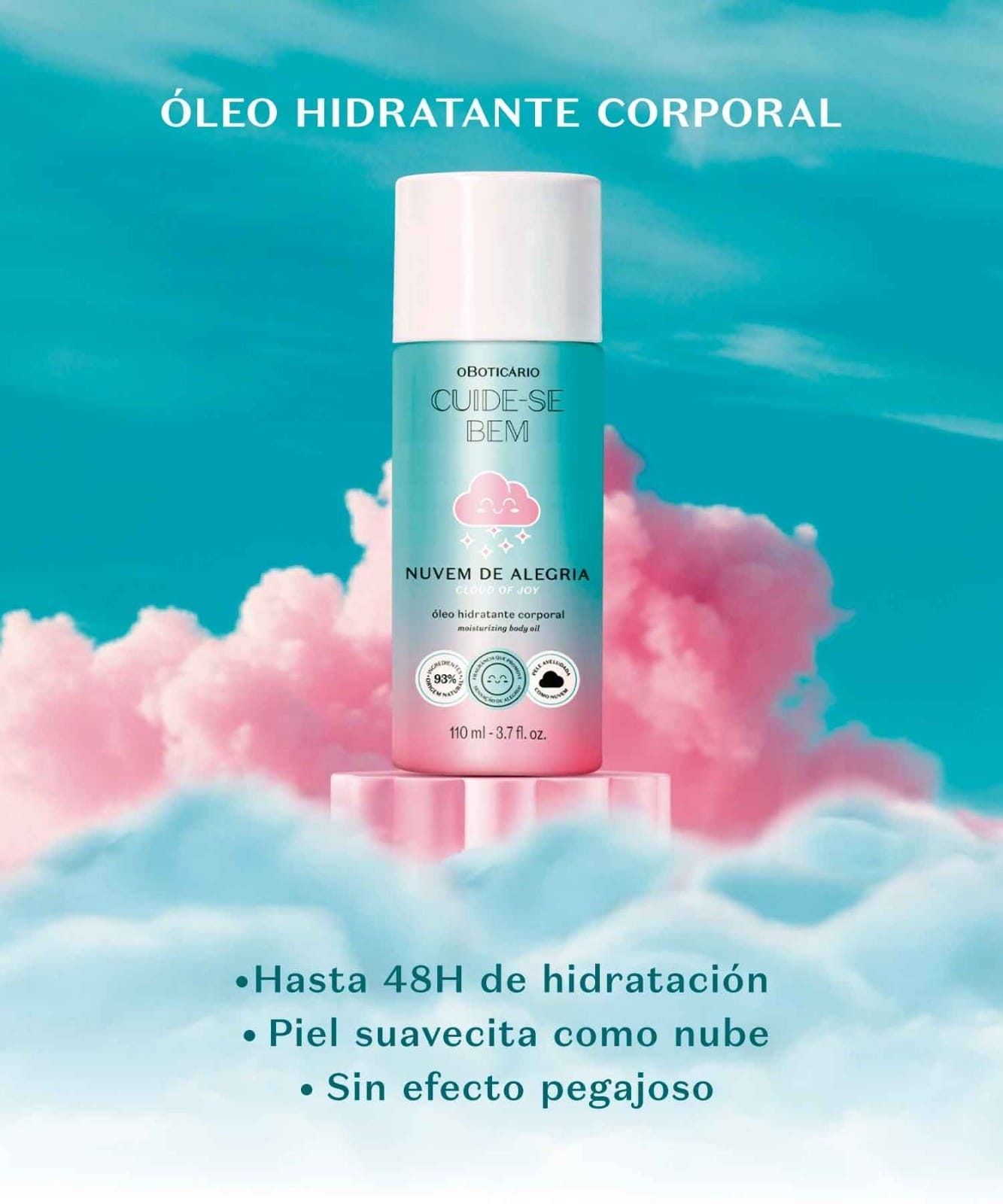 Aceite Hidratante Corporal Nuvem de Alegria 110ml Cuide-se Bem 