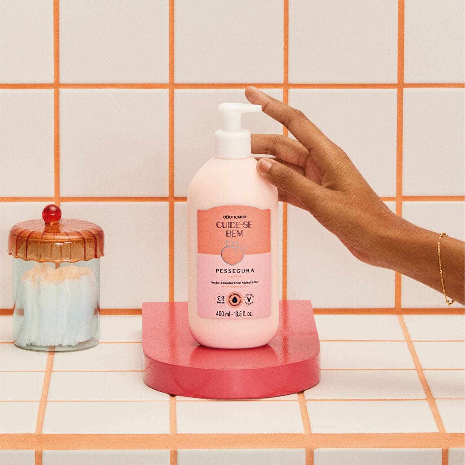 Loción Hidratante Corporal De Melocotón 400ml Cuide-Se Bem