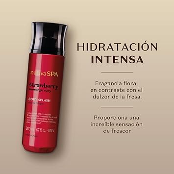 NativaSPA Fresa Ruby Body Splash 200ml - O Boticário