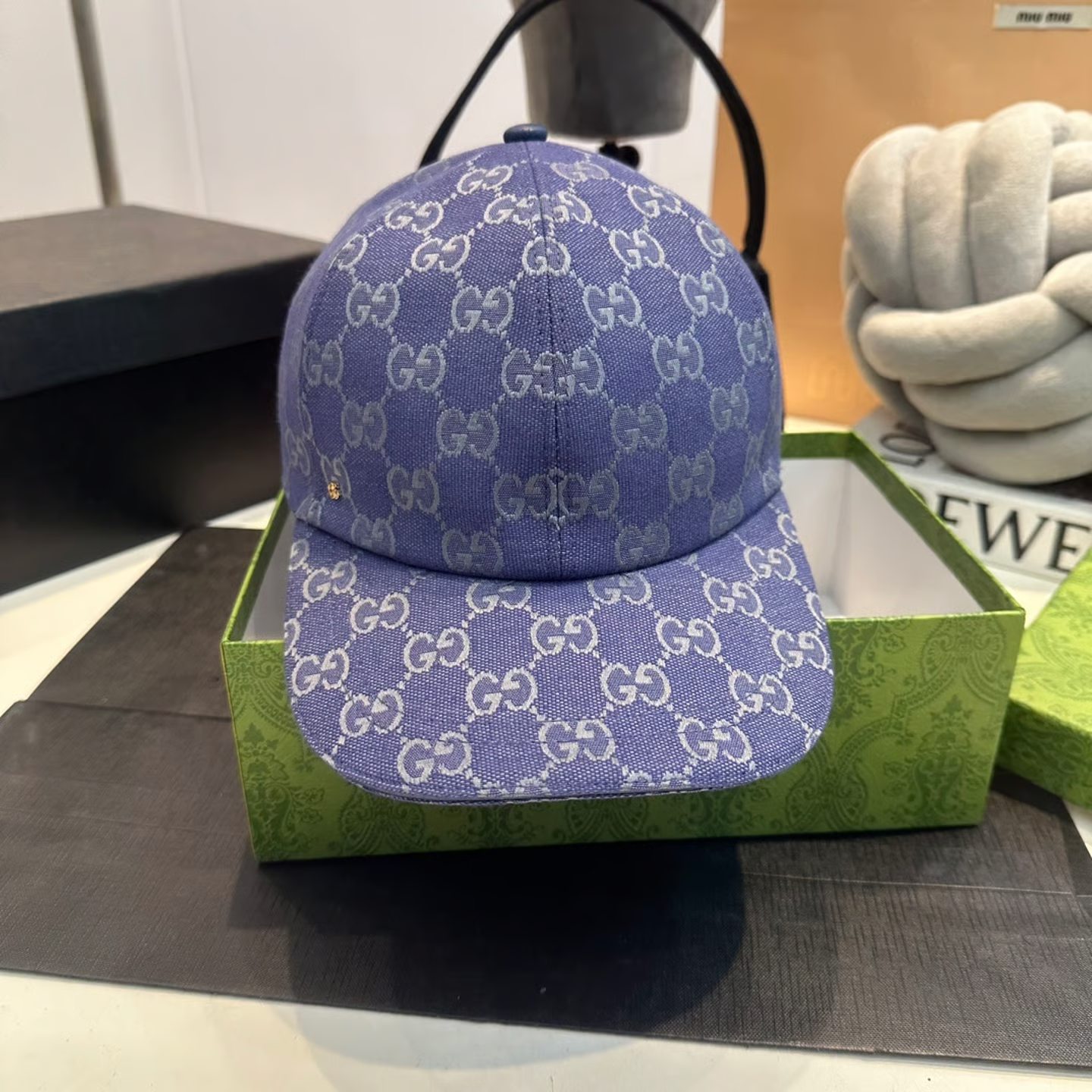 Casquette gucci bleu