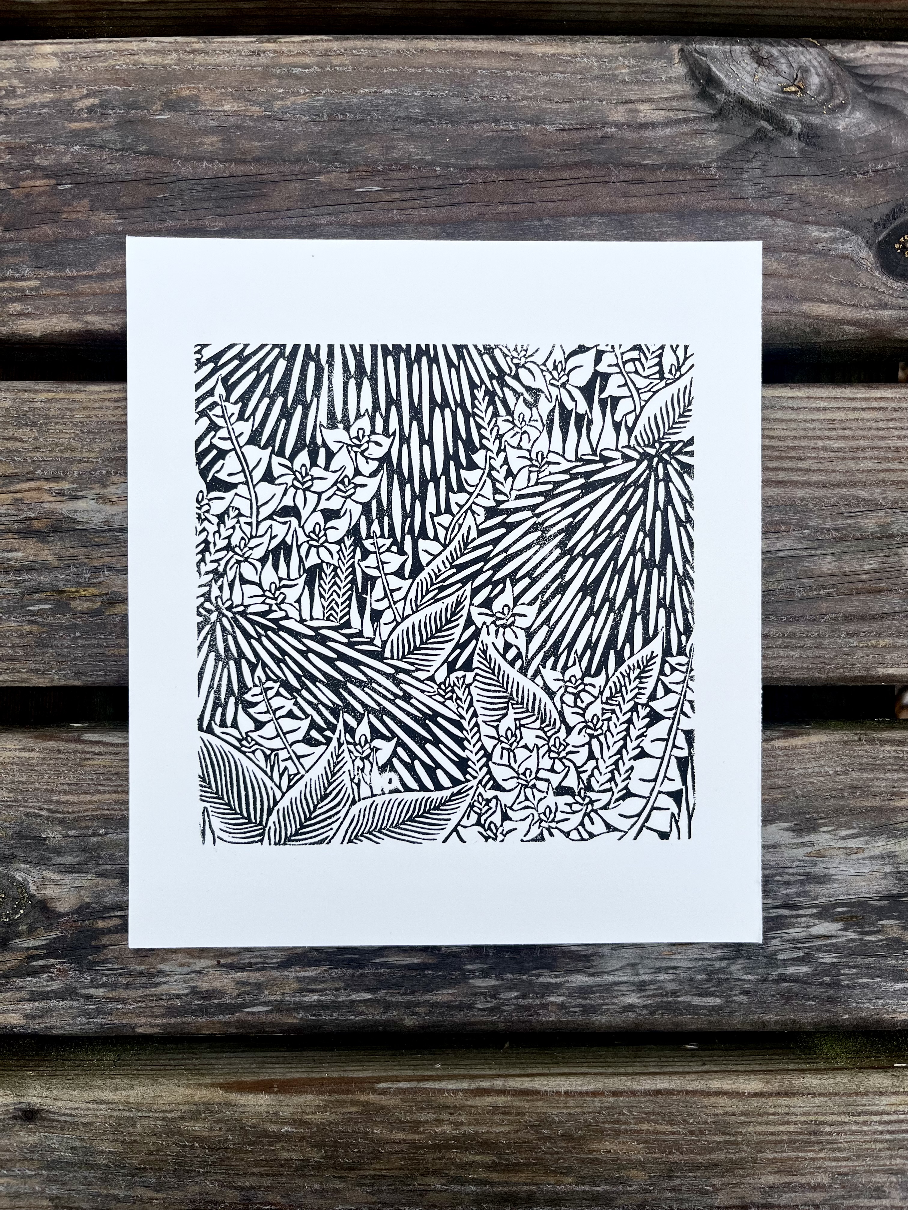 The Garden Lino Print