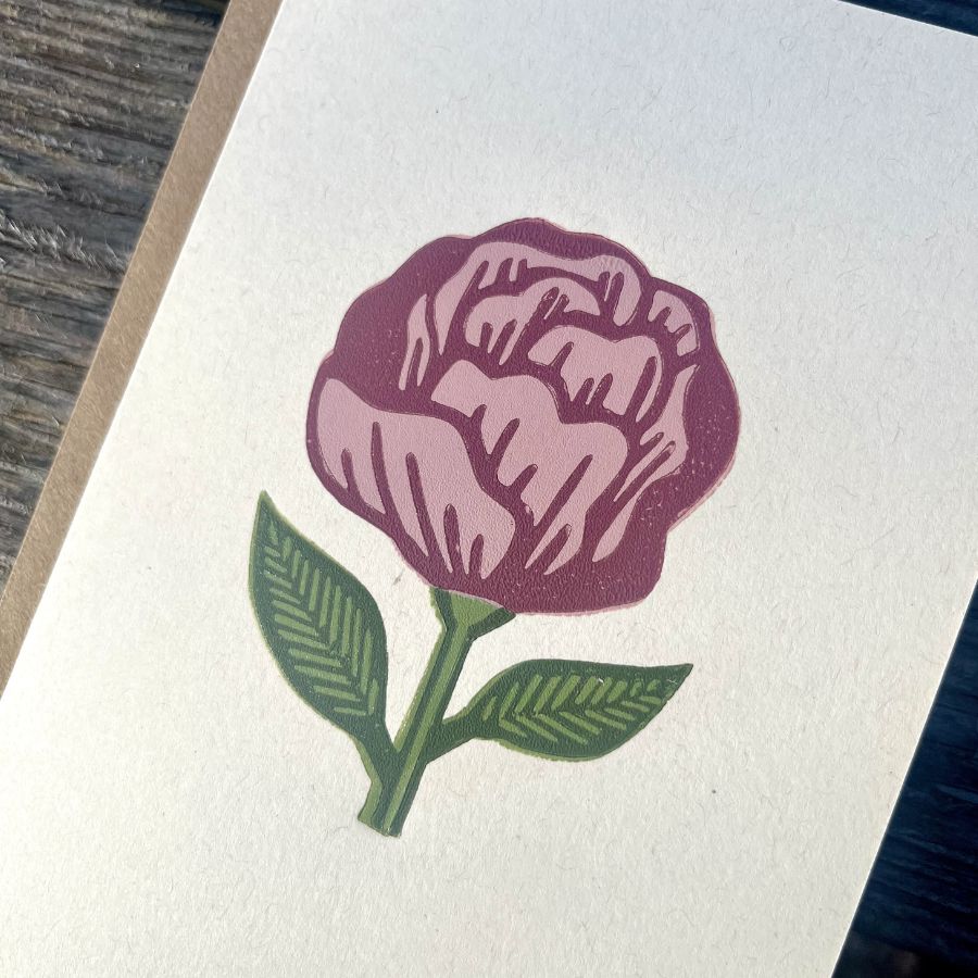 Peony Greeting Card - A6