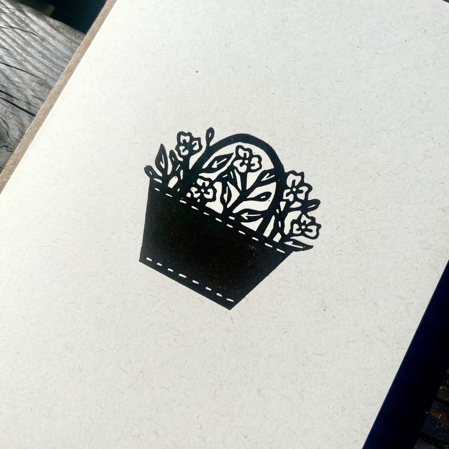 Basket of Flowers Greeting Card - 5"x7"