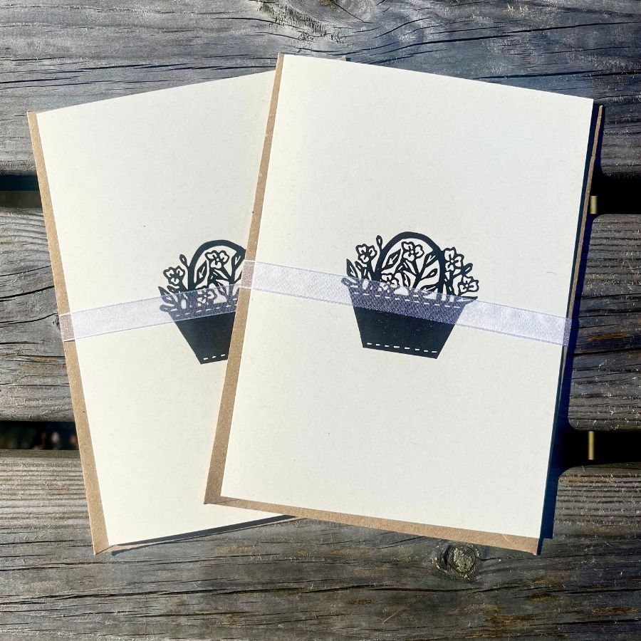 Basket of Flowers Greeting Card - 5"x7"