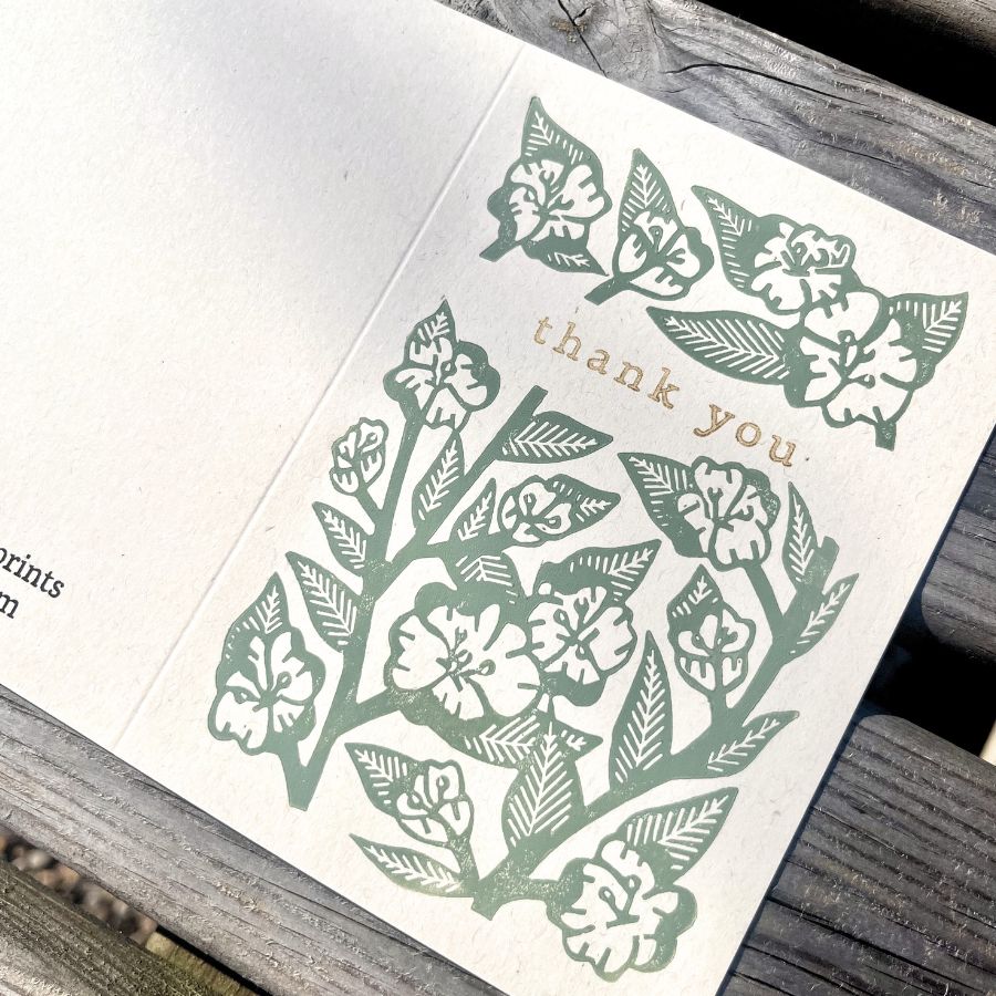 Primrose Thank You Greeting Card - A6