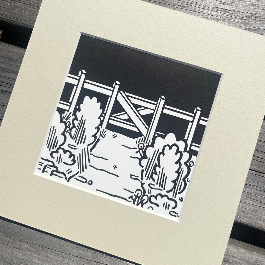 The Journey - Lino Print