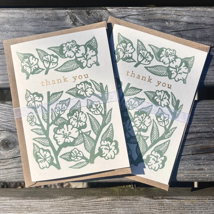 Primrose Thank You Greeting Card - A6