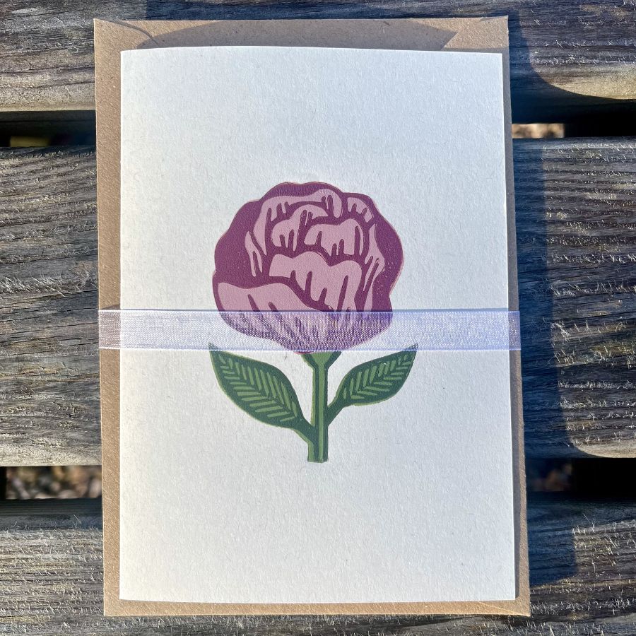 Peony Greeting Card - A6