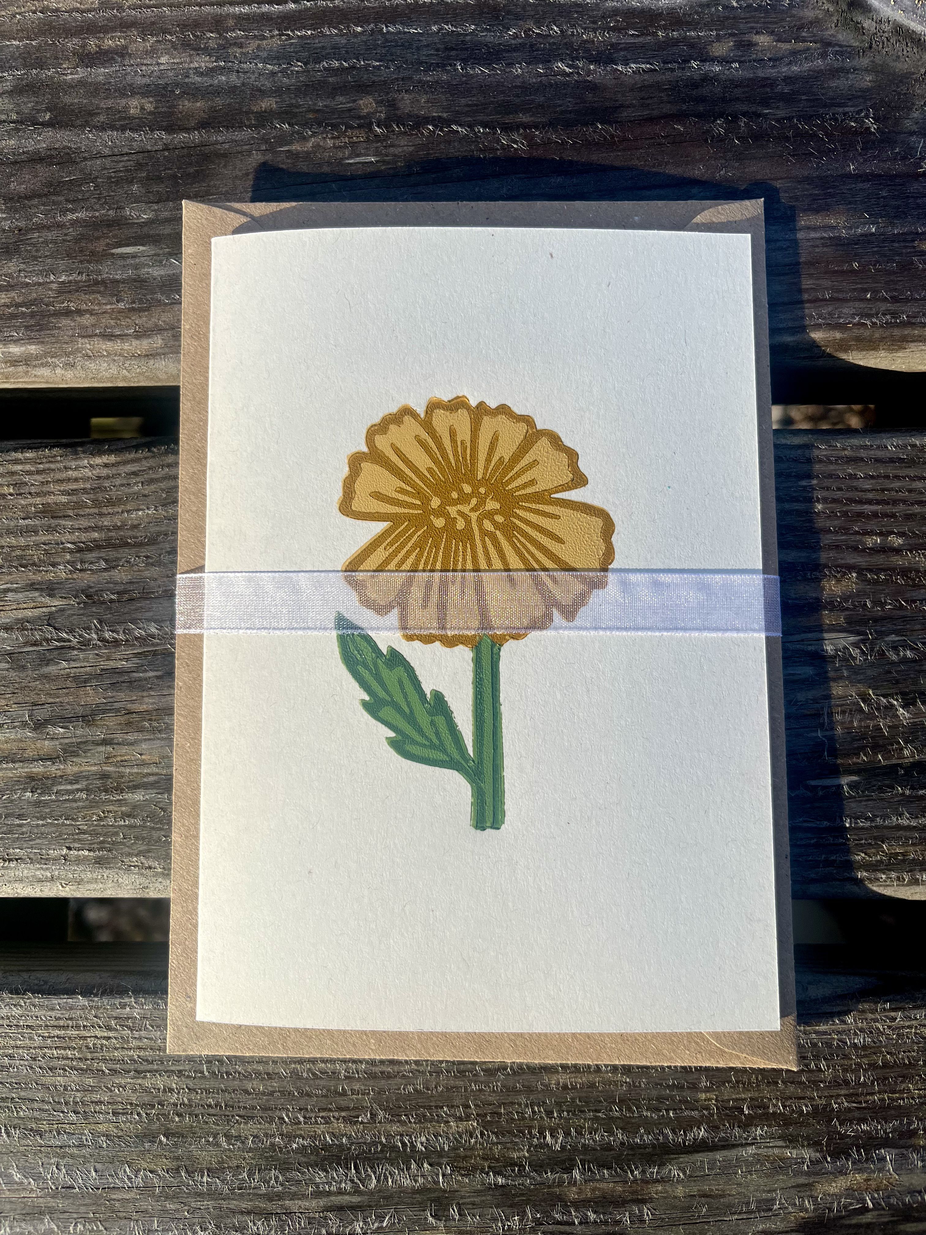 Yellow Chamomile Greeting Card - A6