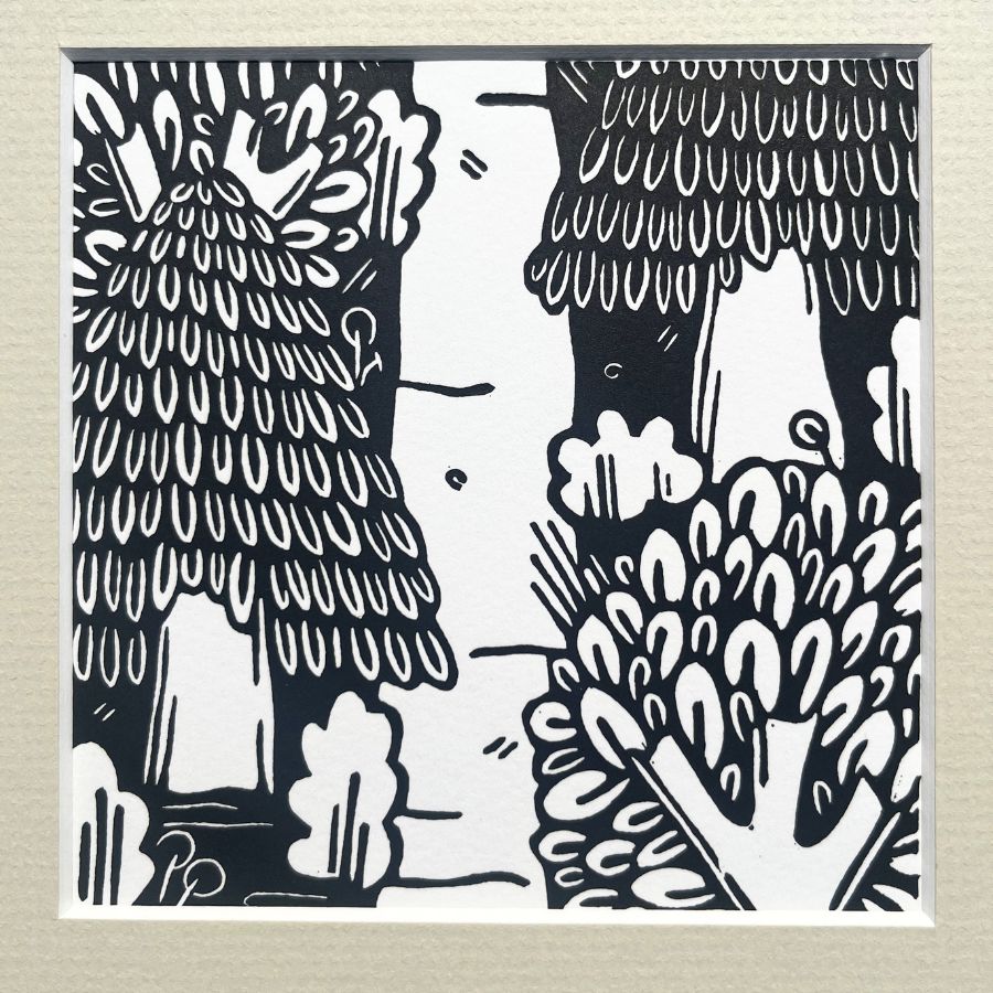 The Woods - Lino Print