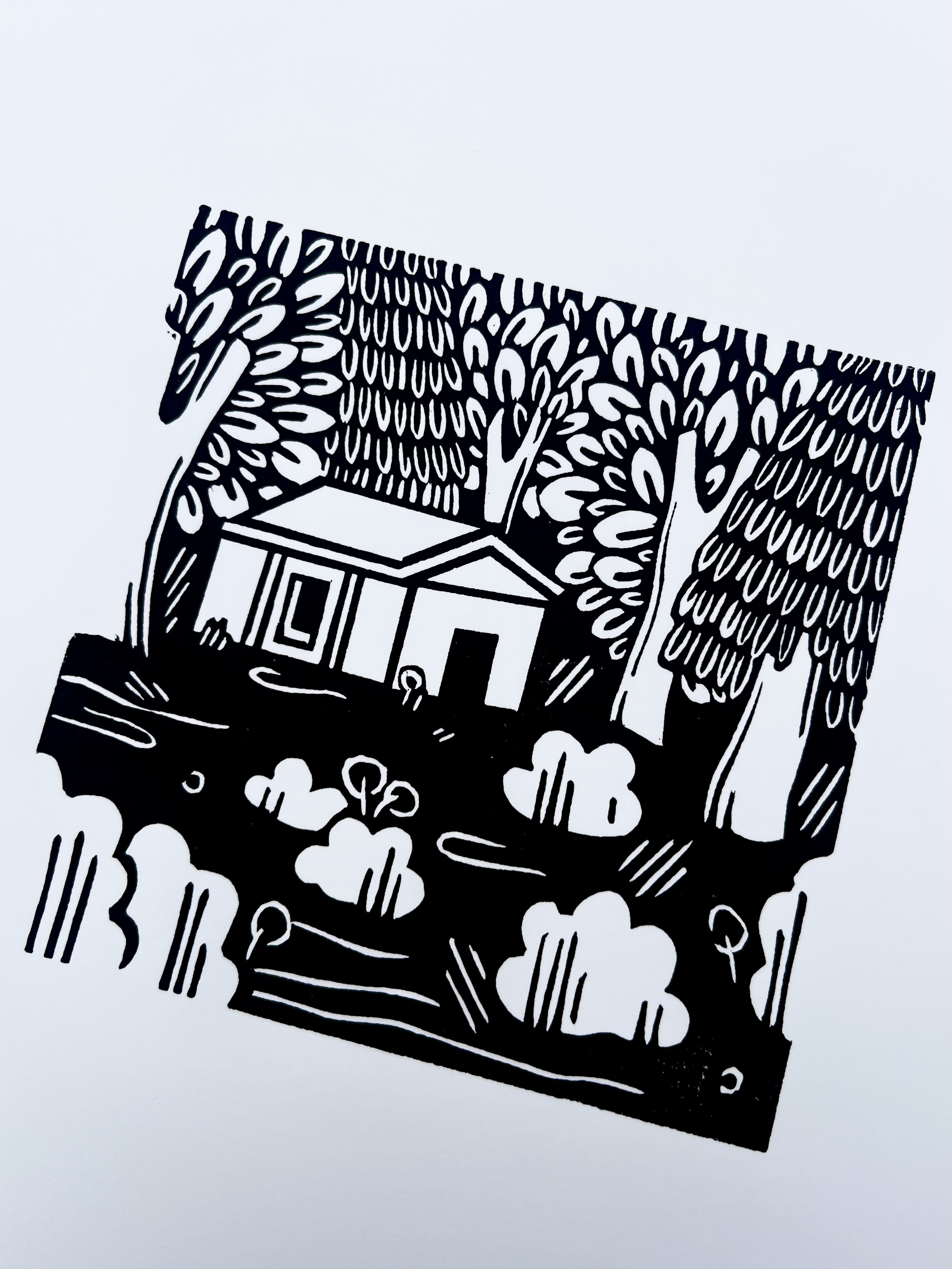 The Secret Place A4 Lino Print