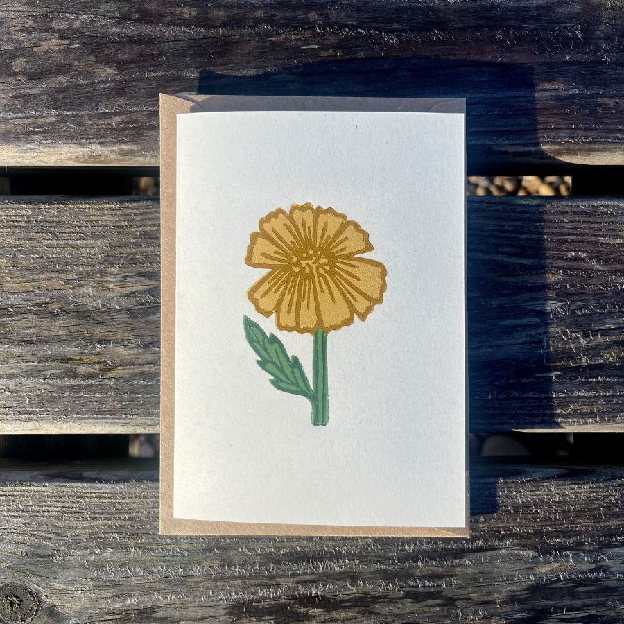 Yellow Chamomile Greeting Card - A6