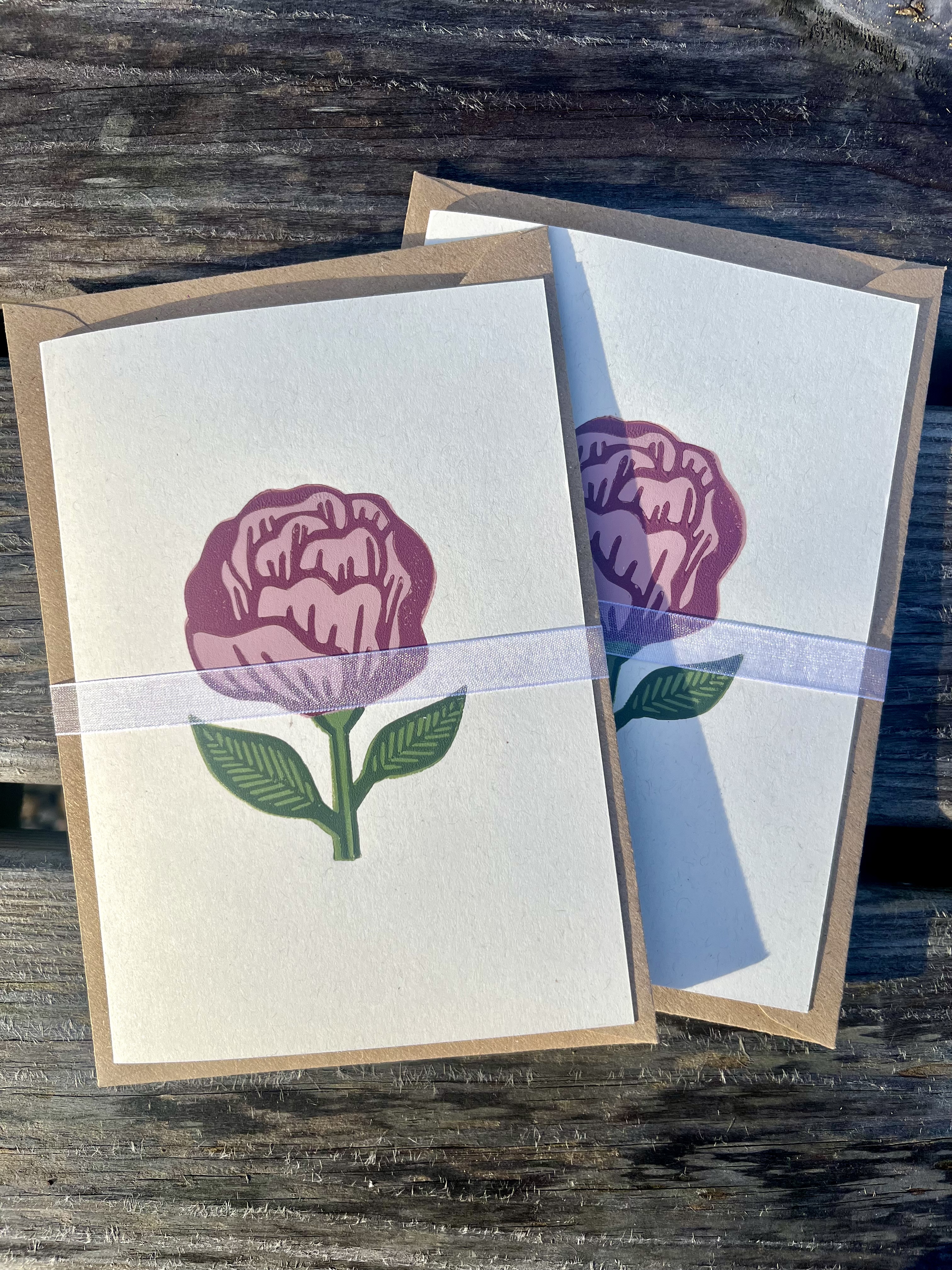 Peony A6 Greeting Card