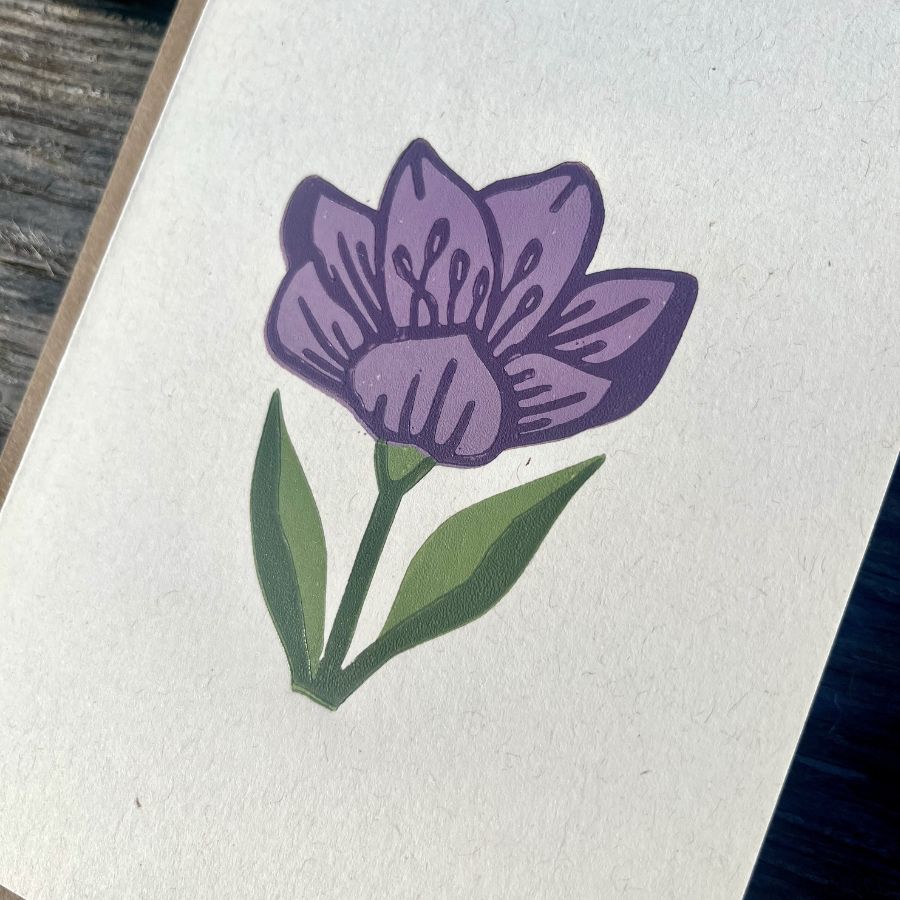 Crocus Greeting Card - A6