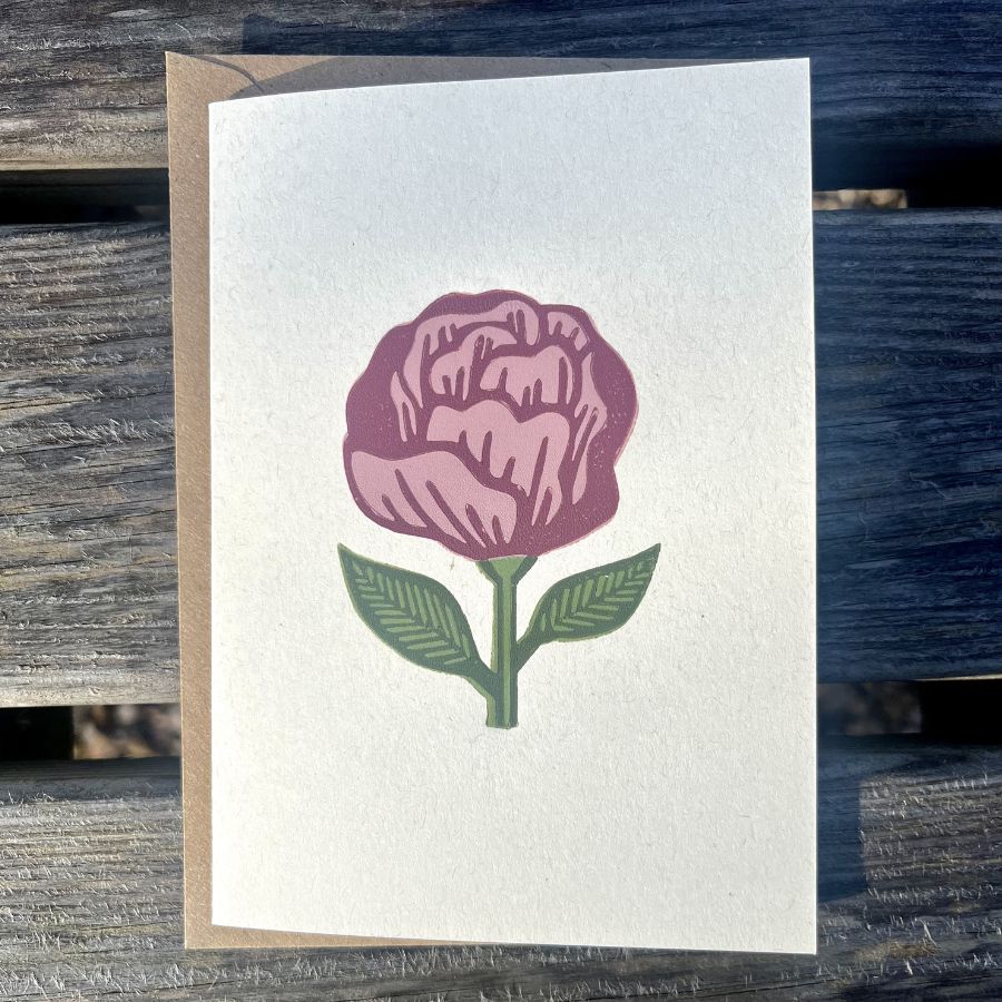 Peony Greeting Card - A6